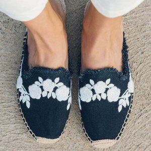 Soludos Frayed Floral Mule